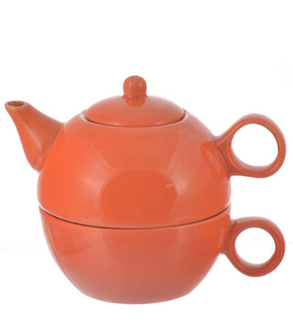 Teapot: 1 Cup Tea 4 Me Teapot - Orange, 286ml/9.7 fl. oz