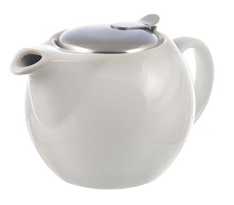 Infuser Teapot: 2 Cup Clipper Teapot - White, 500ml/17.6 fl. oz