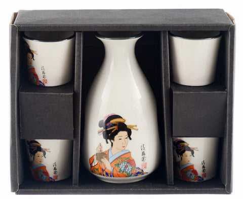 Glassware: 5 Piece Sake Set - Geisha, 250ml/8.5 fl. oz