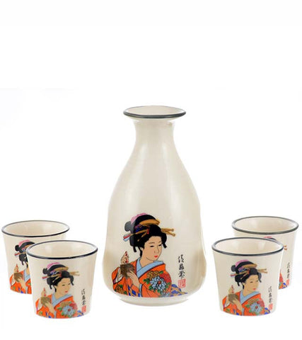 Glassware: 5 Piece Sake Set - Geisha, 250ml/8.5 fl. oz