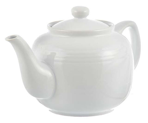 Teapot: 6 Cup Windsor Teapot - White, 1150ml/39 fl. oz