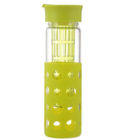 Glass Travel Water Infuser - Green, 500ml/17 fl. oz