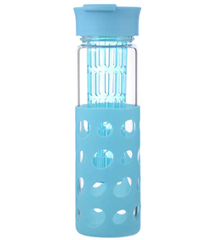 Glass Travel Water Infuser - Blue, 500ml/17 fl. oz