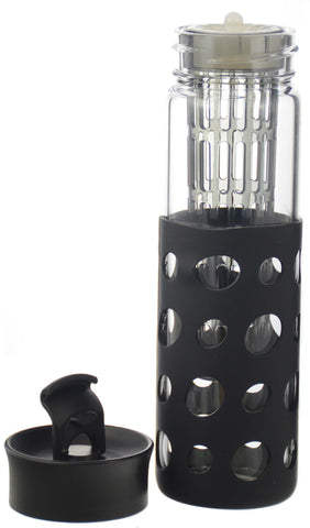 Glass Travel Water Infuser - Black, 500ml/17 fl. oz