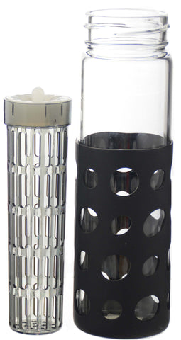 Glass Travel Water Infuser - Black, 500ml/17 fl. oz