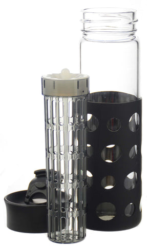 Glass Travel Water Infuser - Black, 500ml/17 fl. oz