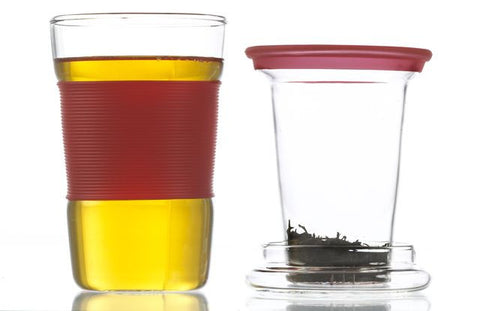 Infuser Tea Mug: GROSCHE Infuz - Red, 350ml/11.8 fl. oz