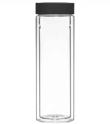 Double Walled Travel Bottle: GROSCHE Montréal (without Infuser) - Black, 400ml/13.5 fl. oz