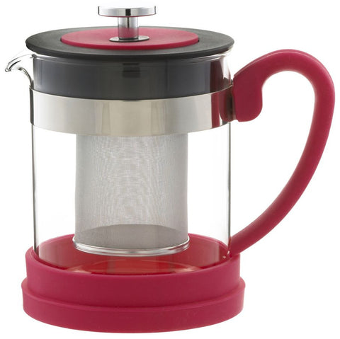 Infuser Teapot: GROSCHE Valencia - Pink, 600ml/20 fl. oz