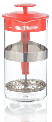 KAFFE MAESTRO Barista Coffee & Tea Press - Red, 350ml/11.8 fl. oz