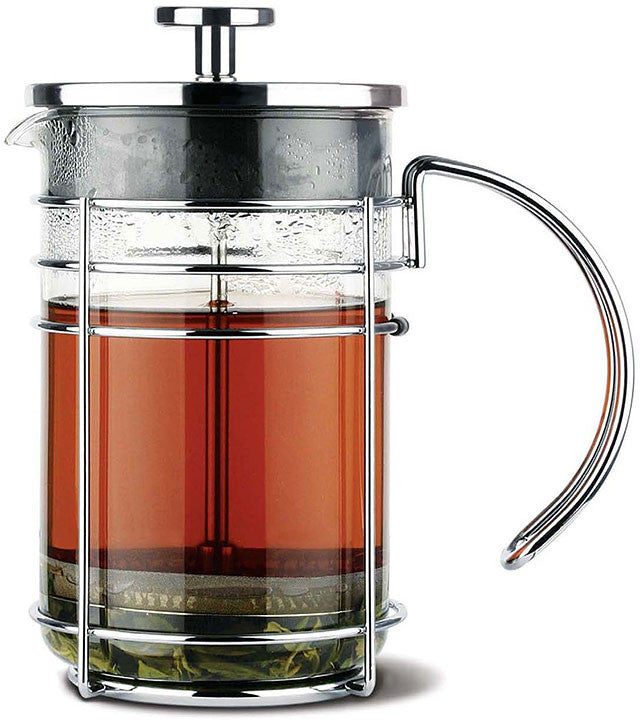 How to French press loose leaf tea in a Grosche Madrid French press 