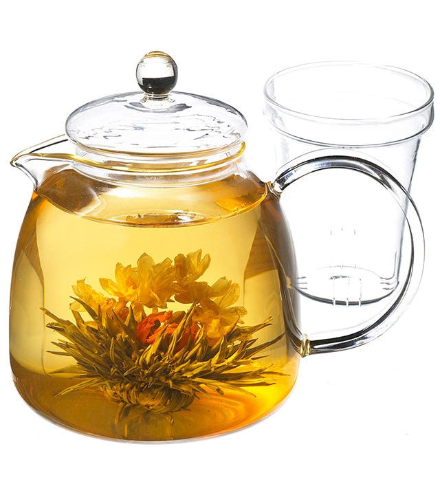 GROSCHE CAMBRIDGE Large Glass Teapot with Stainless Steel Tea Infuser, 68  fl oz. Capacity