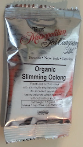 Single Serve Tea Pouch: Organic Slimming Oolong - loose leaf green tea, 2 grams
