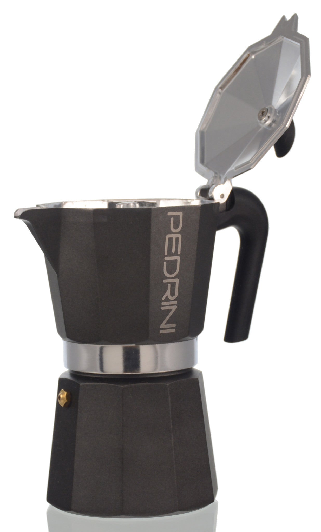 Espresso Coffee Maker Moka Pot: PEDRINI ITALY Sei Moka Polished Alumin