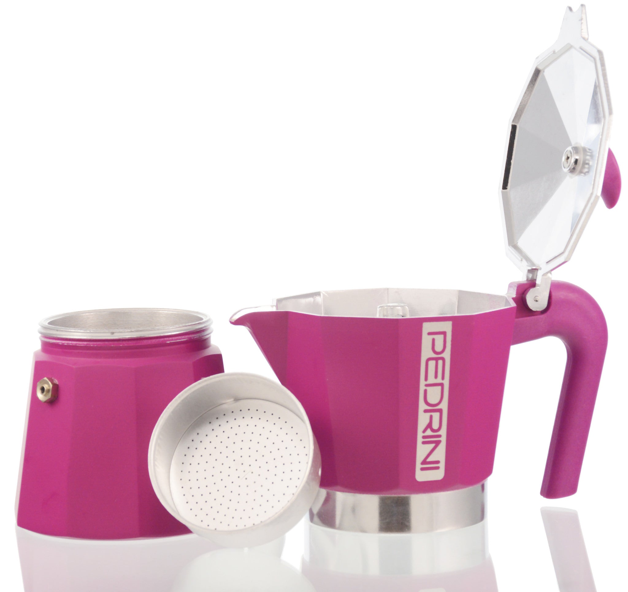 3 Pink Mokas pot - caffevergnano.com
