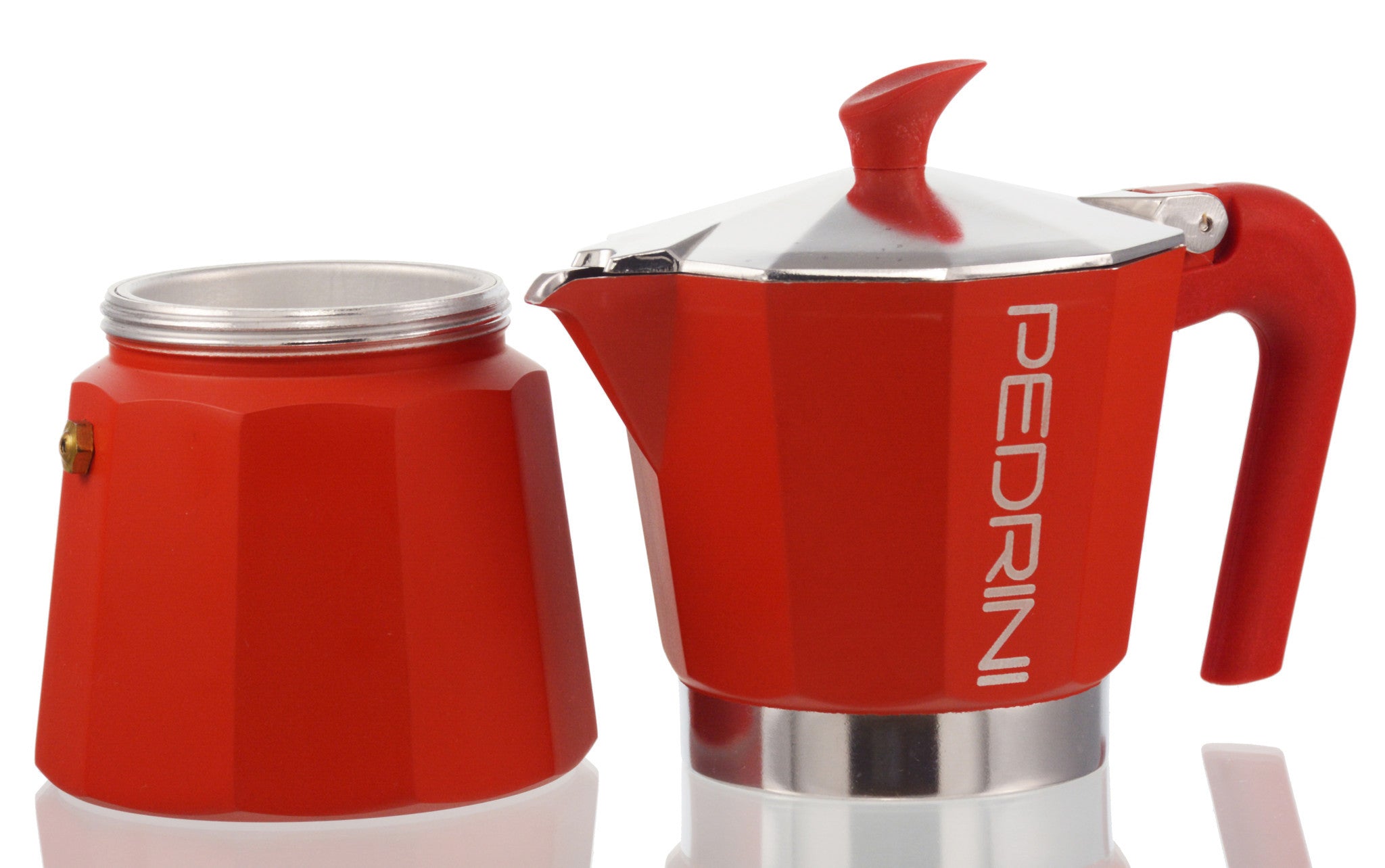 Pedrini Coffee Maker 9 Cups Red - LCV Designs & Decor