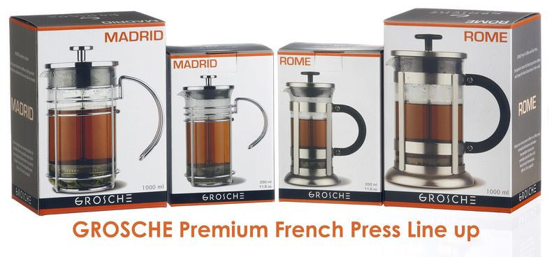 VIA CREMA FRENCH PRESS 800/1000ml glas/roestvrij staal (glas, 1000ML VIA CREMA FRENCH PRESS 800/1000ml glas/roestvrij staal (glas, 1000ML