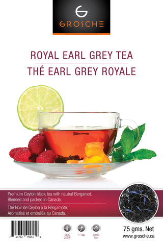 Single Serve Tea Pouch: Royal Earl Grey - loose leaf black tea, 2 grams