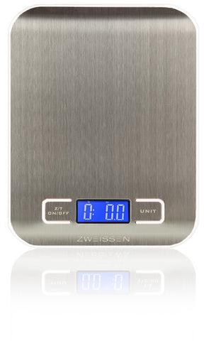 ZWEISSEN Digital Scale: Aprilia - White, 11lb capacity