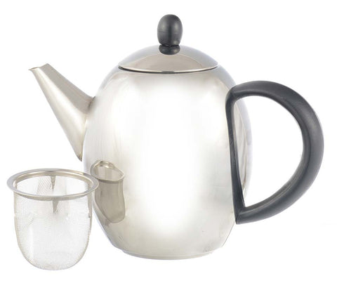 Infuser Teapot: Stainless Steel Teapot - 1000ml/34 fl. oz