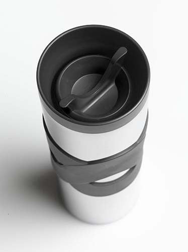 Travel Mug: BODUM Stainless Steel Vacuum Travel Mug: Black, 450ml/15 fl. oz
