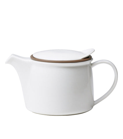 Infuser Teapot: KINTO Brim - White, available in 2 sizes