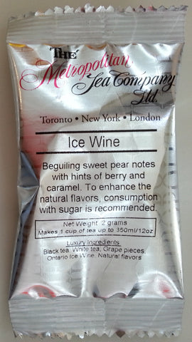 Single Serve Tea Pouch: Canadian Icewine - loose leaf black tea, 1.5 grams