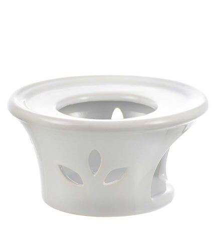 Teapot Warmer: Ceramic Warmer - White