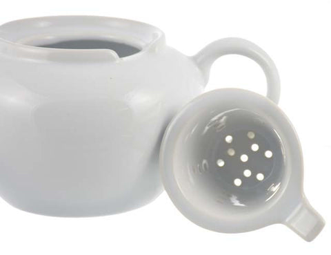 Infuser Teapot: Dominion Teapot with Infuser - White, 710ml/24 fl. oz