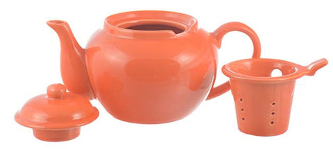 Infuser Teapot: Dominion Teapot with Infuser - Orange, 710ml/24 fl. oz