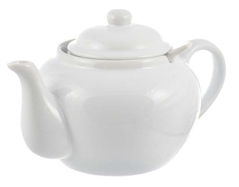 Infuser Teapot: Dominion Teapot with Infuser - White, 710ml/24 fl. oz