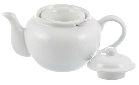 Infuser Teapot: Dominion Teapot with Infuser - White, 710ml/24 fl. oz