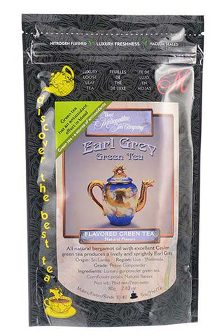 Green Tea: Earl Grey - loose leaf, 100 grams