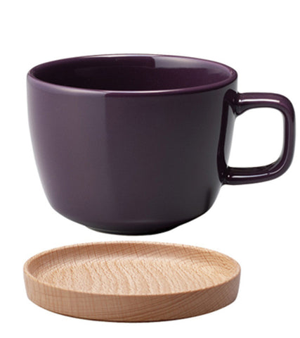 Glassware: KINTO Neighbours Cup & Saucer - Purple, available in 2 sizes