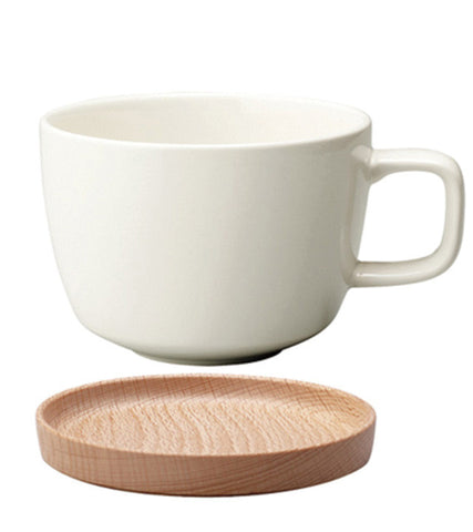 Glassware: KINTO Neighbours Cup & Saucer - White, available in 2 sizes