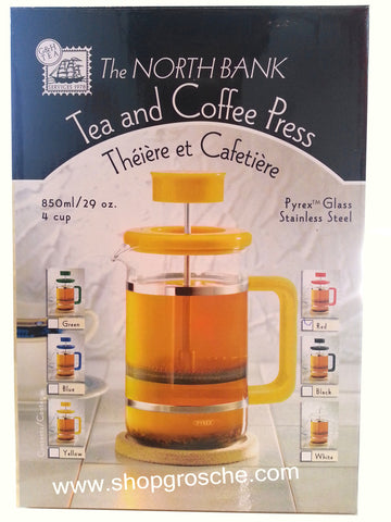 French Press: North Bank - Yellow, 850ml/29 fl. oz/4 cup