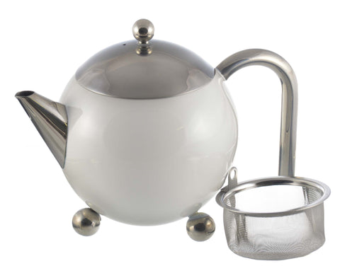 Infuser Teapot: Painted Ladies Teapot - White, 775ml/27 fl. oz