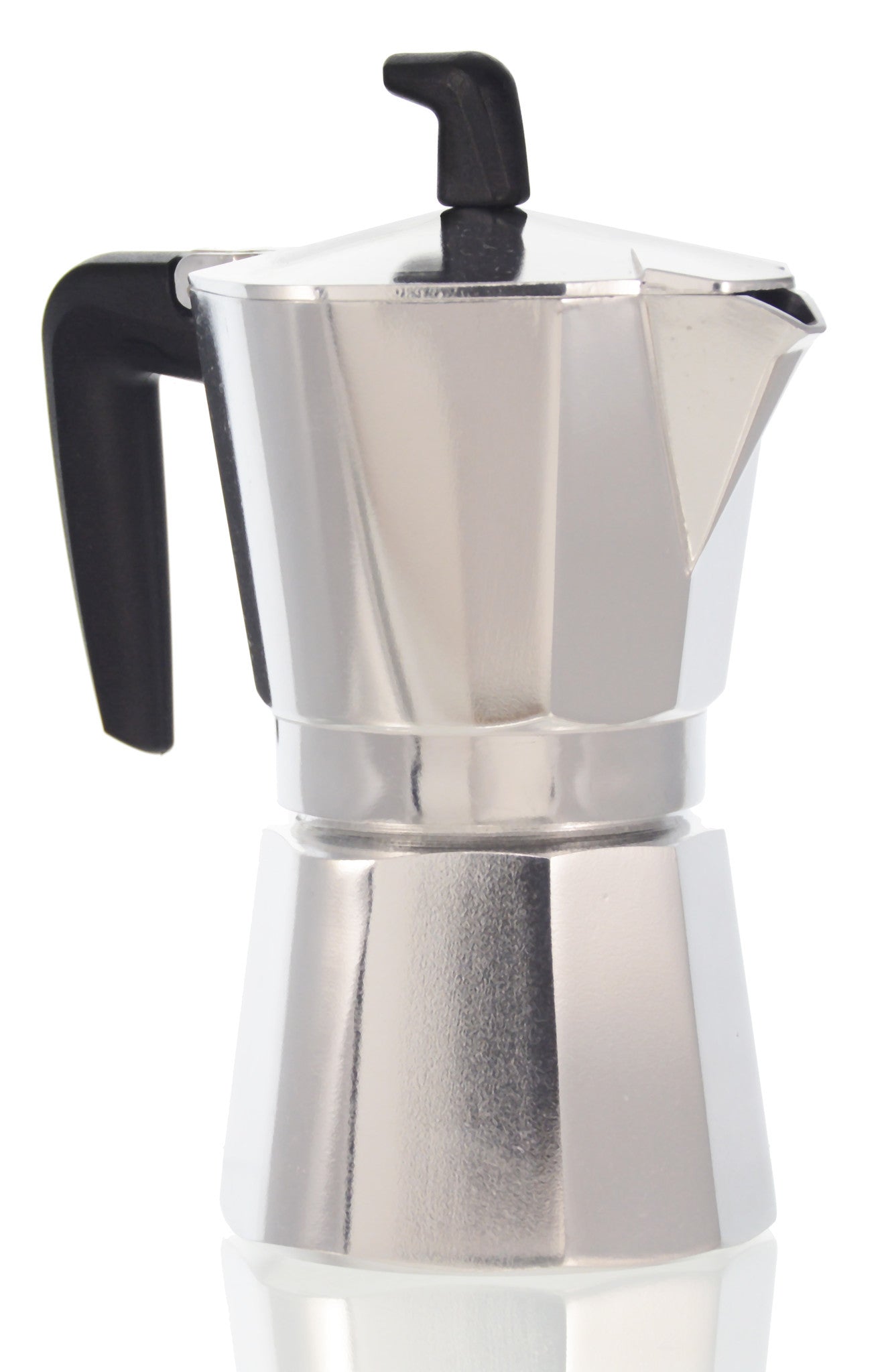 Pedrini Italy Sei Moka Stovetop Espresso Maker with Marble or Silver Finish  1 cup, 2 cup, 3 cup, 6 cup 