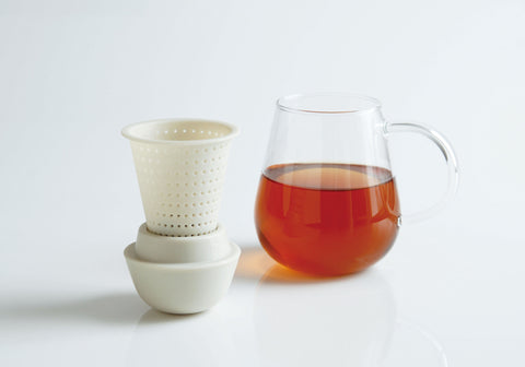 Infuser Tea Mug: KINTO Pengy - Wine Red, 400ml/13.6 fl. oz