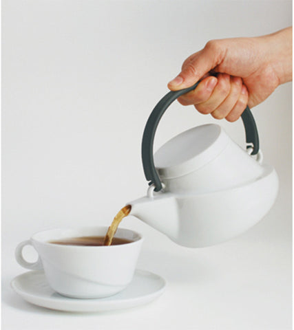 Infuser Teapot: KINTO Ridge - Black, available in 2 sizes