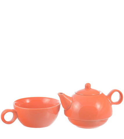 Teapot: 1 Cup Tea 4 Me Teapot - Orange, 286ml/9.7 fl. oz