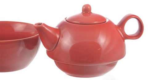 Teapot: 1 Cup Tea 4 Me Teapot - Red, 286ml/9.7 fl. oz