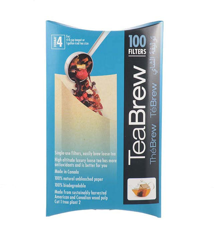 Parts & Accessories: Tea Brew Tea Filter - 100 filters, 4-8 cup teapot