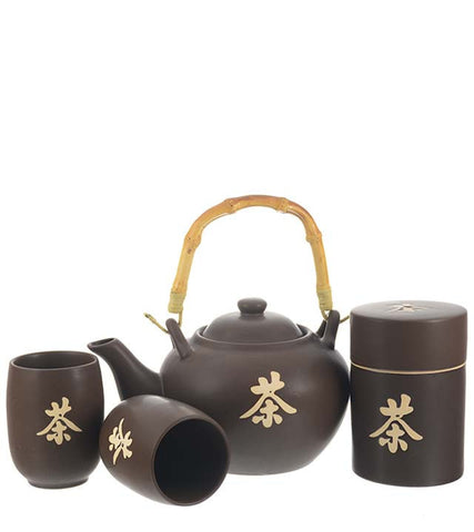 Tea Set: Tea Set with Cups & Canister -  800ml/27 fl. oz