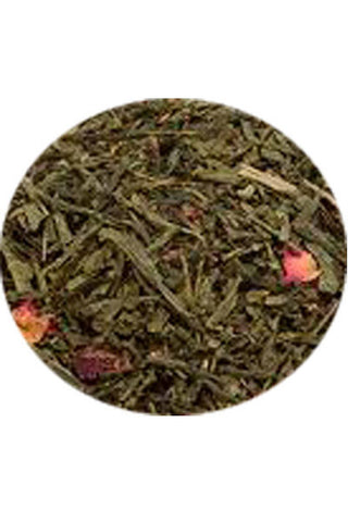 Single Serve Pouch: Sencha Kyoto Cherry Rose - loose leaf green tea, 2 grams