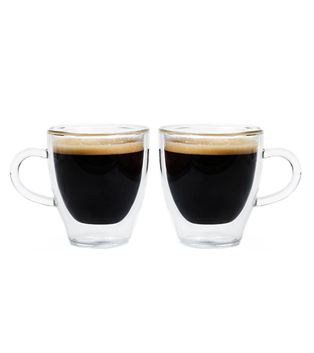 TURIN Glass Espresso Cups, Double-Walled Glass