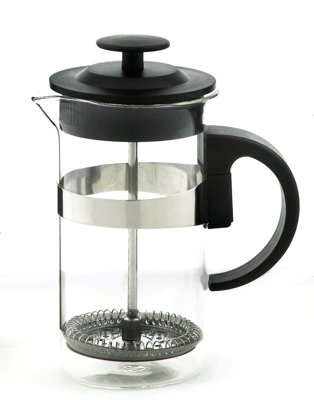 French Press & Milk Frother Set: GROSCHE Cafe Au Lait - Red, 1000ml/34