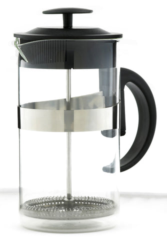 French Press & Milk Frother Set: GROSCHE Cafe Au Lait - Black, 1000ml/34 fl. oz - Refurbished